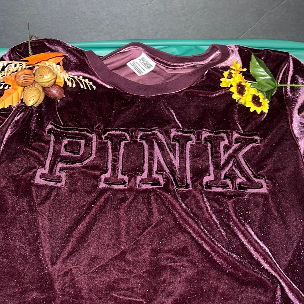Pink velvet top